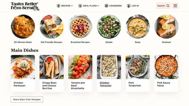 The Tastes Better From Scratch site.